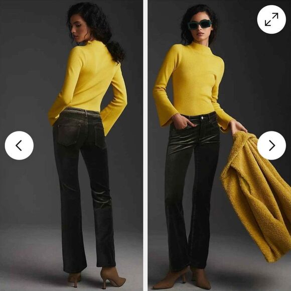 Anthropologie Pilcro Demilune Mid-Rise Bootcut Velvet Jeans - Picture 1 of 5